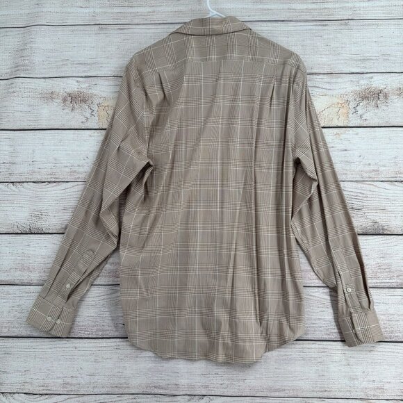 Lauren Ralph Lauren Black Label Slim Fit Performance Stretch Shirt Men's L Beige - Picture 8 of 13